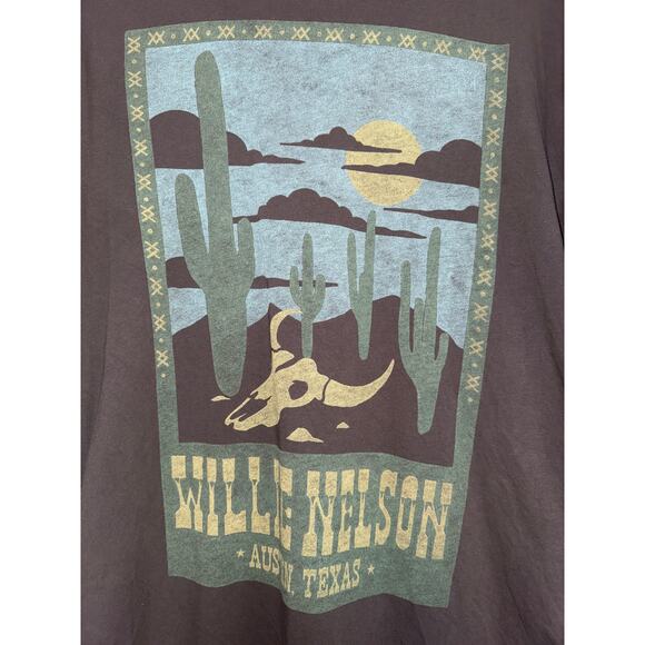 DayDreamer Gray Willie Nelson Oversized Band Tee Womens Medium Graphic T-Shirt - Picture 4 of 10